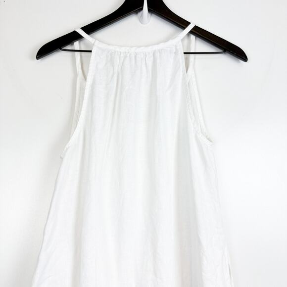 It Is Well LA 100% Linen A-Line Tank Dress White - S - Picture 7 of 9
